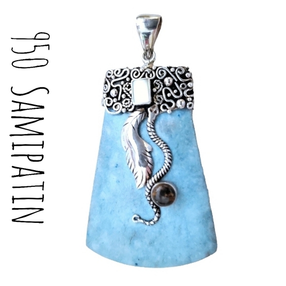 Samipatin Jasper Statement Pendant Southwest Native Style...